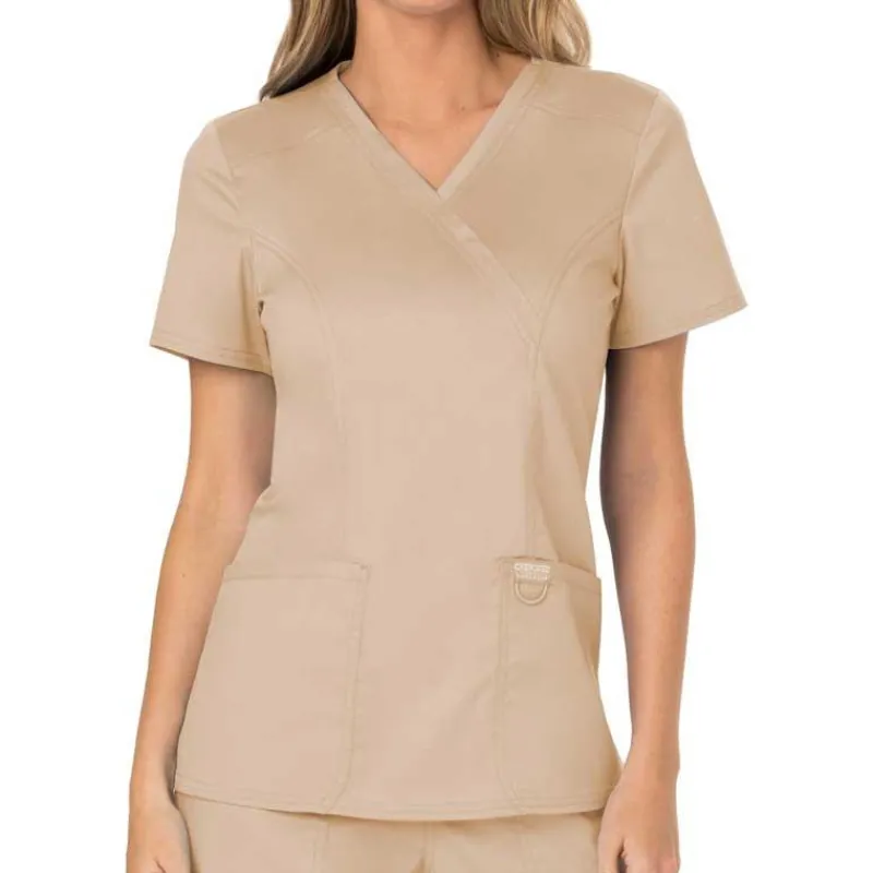 Cherokee WW Revolution Scrub Tops*Cherokee Workwear Revolution Women's Mock Wrap Scrub Top
