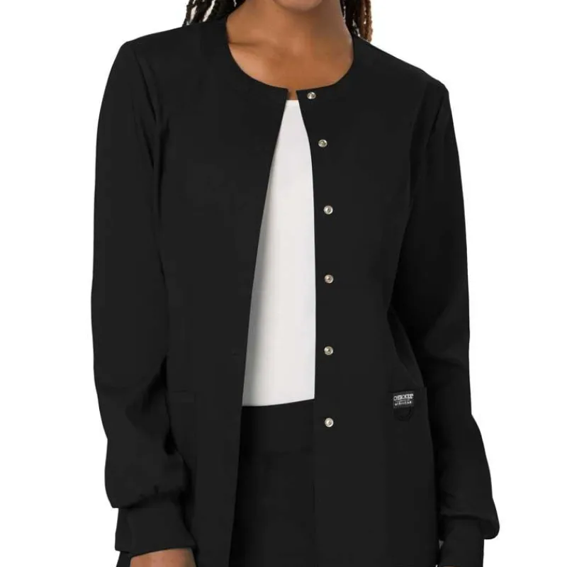 Cherokee WW Revolution Lab Coats & Jackets*Cherokee Workwear Revolution Women's Snap Front Warm-Up Scrub Jacket