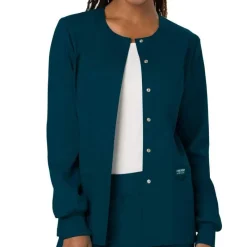 Cherokee WW Revolution Lab Coats & Jackets*Cherokee Workwear Revolution Women's Snap Front Warm-Up Scrub Jacket