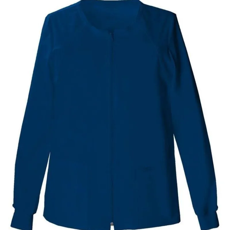 Cherokee Workwear Stretch Lab Coats & Jackets*Women's Zip Front Warm Up Scrub Jacket