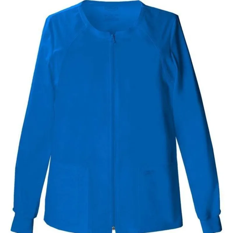 Cherokee Workwear Stretch Lab Coats & Jackets*Women's Zip Front Warm Up Scrub Jacket