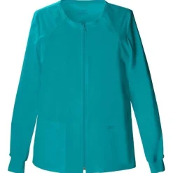 Cherokee Workwear Stretch Lab Coats & Jackets*Women's Zip Front Warm Up Scrub Jacket