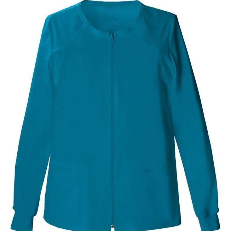 Cherokee Workwear Stretch Lab Coats & Jackets*Women's Zip Front Warm Up Scrub Jacket