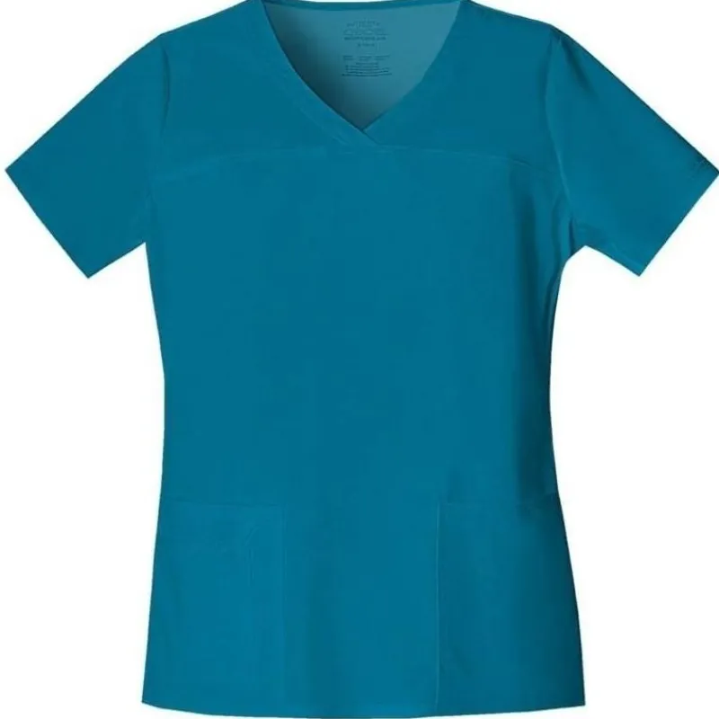 Cherokee Workwear Stretch Scrub Tops*Women's V-Neck Scrub Top