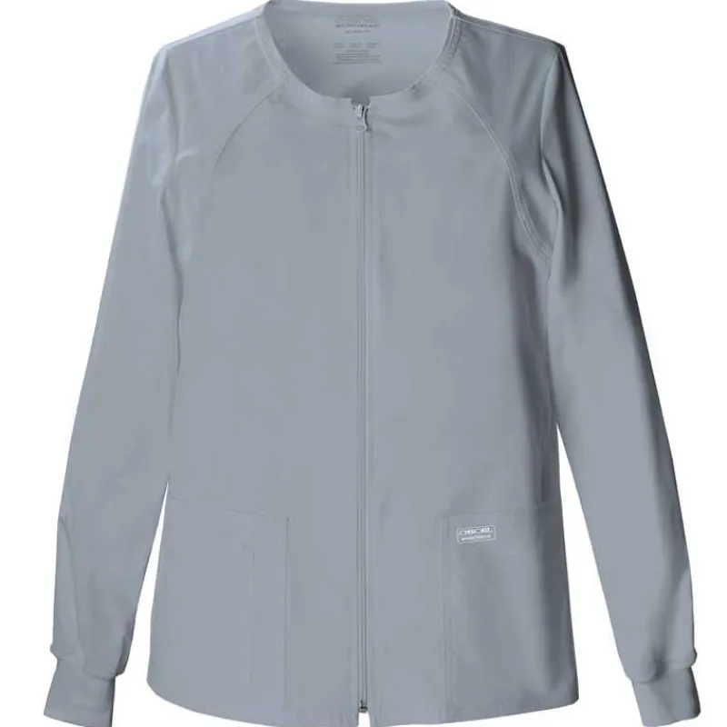 Cherokee Workwear Stretch Lab Coats & Jackets*Women's Zip Front Warm Up Scrub Jacket