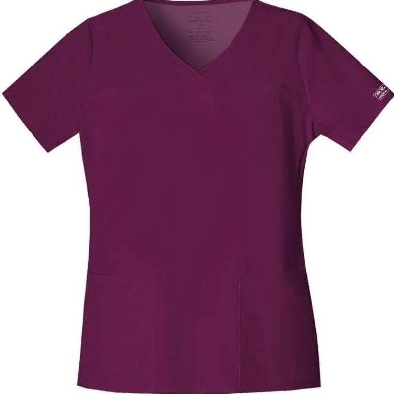 Cherokee Workwear Stretch Scrub Tops*Women's V-Neck Scrub Top