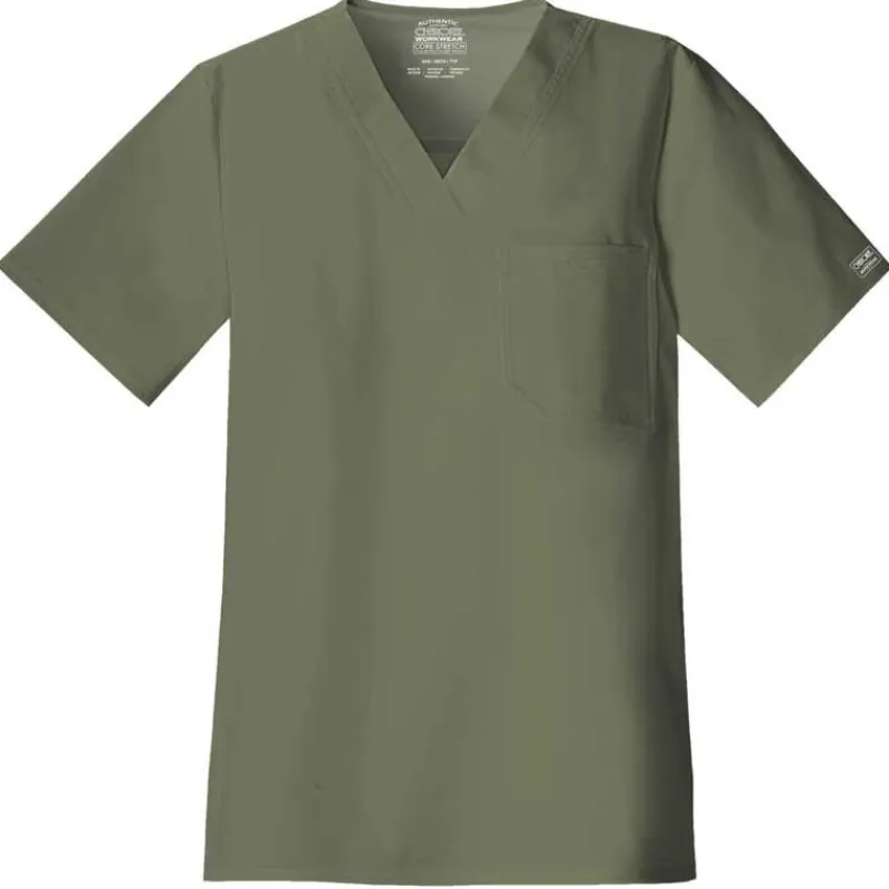 Cherokee Workwear Stretch Scrub Tops*Men's Stretch V Neck Scrub Top
