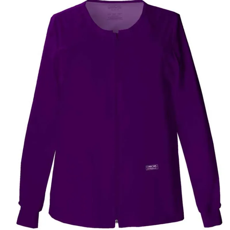 Cherokee Workwear Stretch Lab Coats & Jackets*Women's Zip Front Warm Up Scrub Jacket