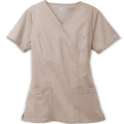 Cherokee Workwear Stretch Scrub Tops*Mock Wrap Scrub Top