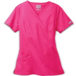 Cherokee Workwear Stretch Scrub Tops*Mock Wrap Scrub Top