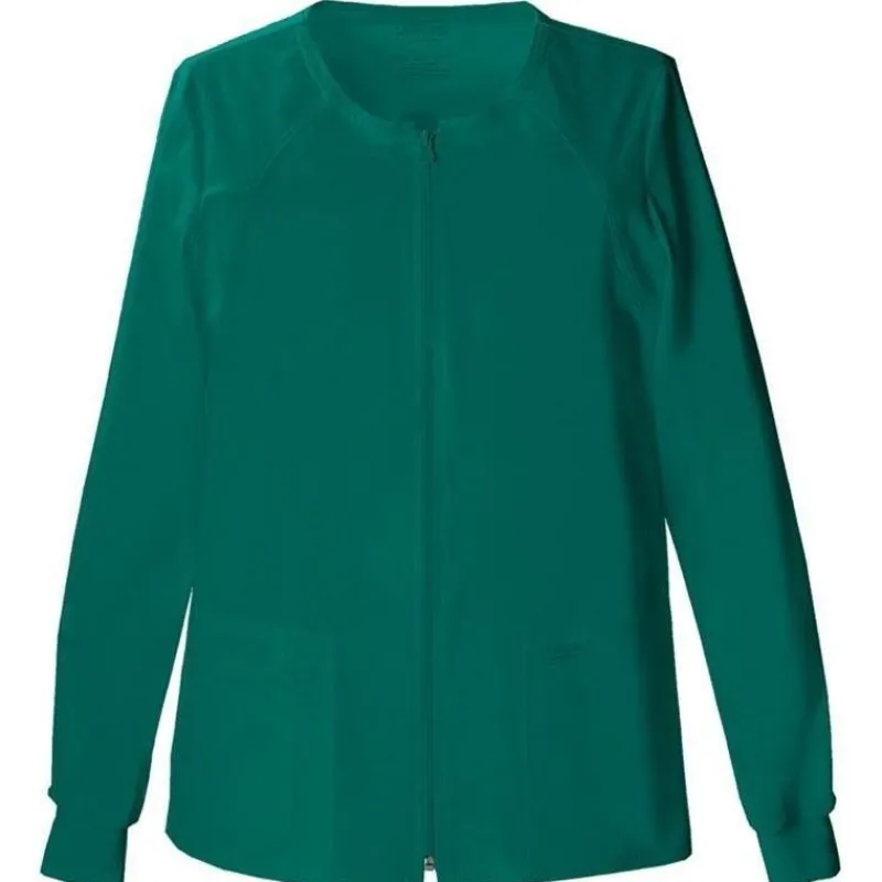 Cherokee Workwear Stretch Lab Coats & Jackets*Women's Zip Front Warm Up Scrub Jacket