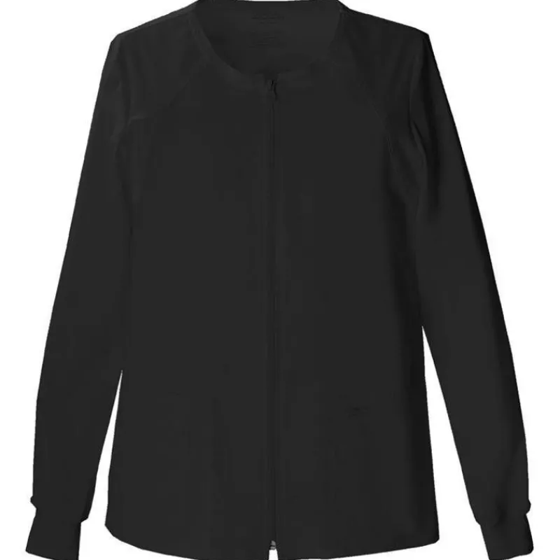 Cherokee Workwear Stretch Lab Coats & Jackets*Women's Zip Front Warm Up Scrub Jacket