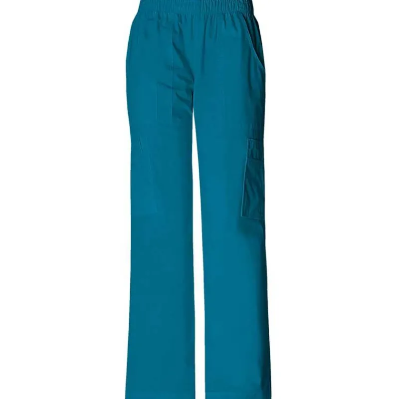 Cherokee Workwear Stretch Scrub Pants*Women's Elastic Waist Cargo Scrub Pants - Tall