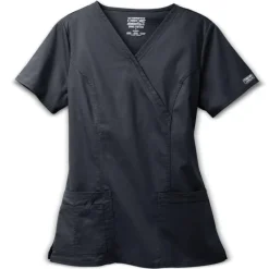 Cherokee Workwear Stretch Scrub Tops*Mock Wrap Scrub Top