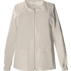Cherokee Workwear Stretch Lab Coats & Jackets*Women's Zip Front Warm Up Scrub Jacket