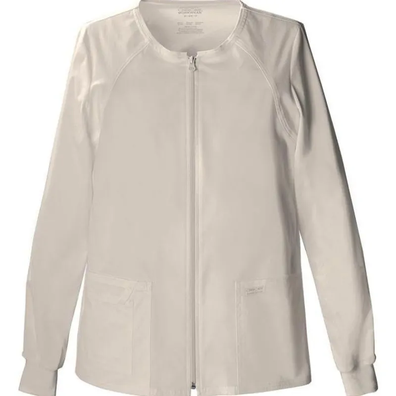 Cherokee Workwear Stretch Lab Coats & Jackets*Women's Zip Front Warm Up Scrub Jacket