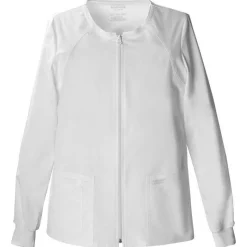 Cherokee Workwear Stretch Lab Coats & Jackets*Women's Zip Front Warm Up Scrub Jacket