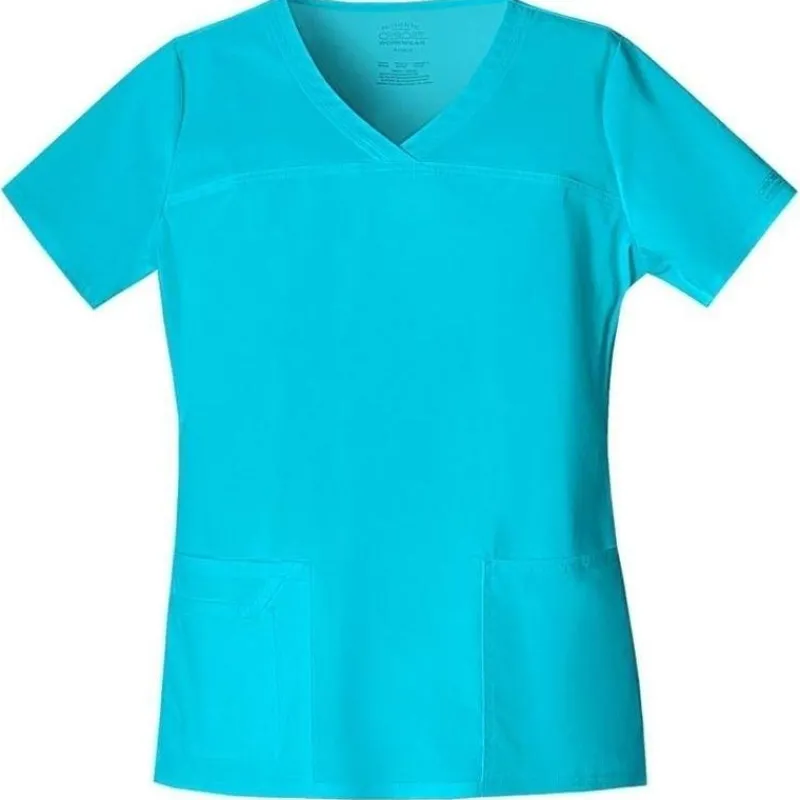 Cherokee Workwear Stretch Scrub Tops*Women's V-Neck Scrub Top