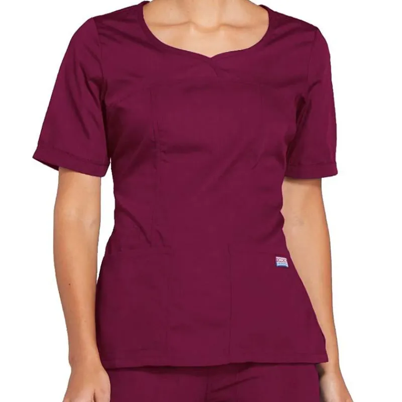 Cherokee Workwear Scrub Tops*Women's Novelty V-Neck Scrub Top