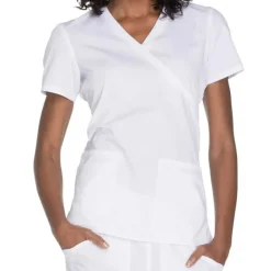 Cherokee Workwear Scrub Tops*Women's Mock Wrap Scrub Top