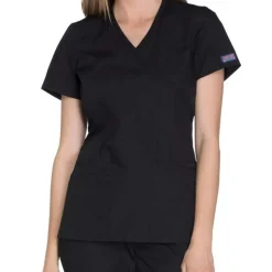 Cherokee Workwear Scrub Tops*Women's Mock Wrap Scrub Top