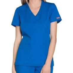 Cherokee Workwear Scrub Tops*Women's Mock Wrap Scrub Top