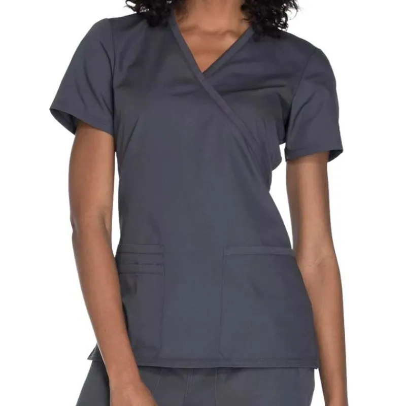 Cherokee Workwear Scrub Tops*Women's Mock Wrap Scrub Top