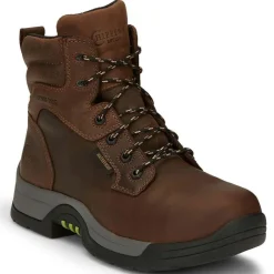 Chippewa Non-Slip Boots | Non-Steel Safety Toe*Men's 6" Fabricator Waterproof Composite Toe Work Boot Tawny Brown
