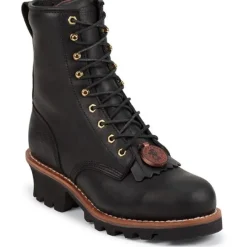 Chippewa Steel Toe | Logger*Men's 8-Inch Steel Toe EH Logger Boots Black