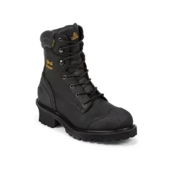 Chippewa Non-Steel Safety Toe | Logger*Men's 8-Inch WP Insulated Comp Toe EH Logger Boots Black