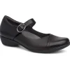 Dansko Slip-Ons | Footwear*Women's Fawna Mary Jane Work Shoe Black Milled Nappa