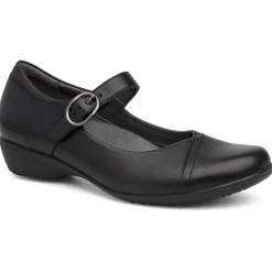 Dansko Slip-Ons | Footwear*Women's Fawna Mary Jane Work Shoe Black Milled Nappa