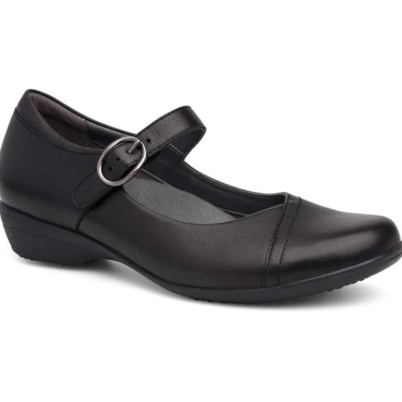 Dansko Slip-Ons | Footwear*Women's Fawna Mary Jane Work Shoe Black Milled Nappa