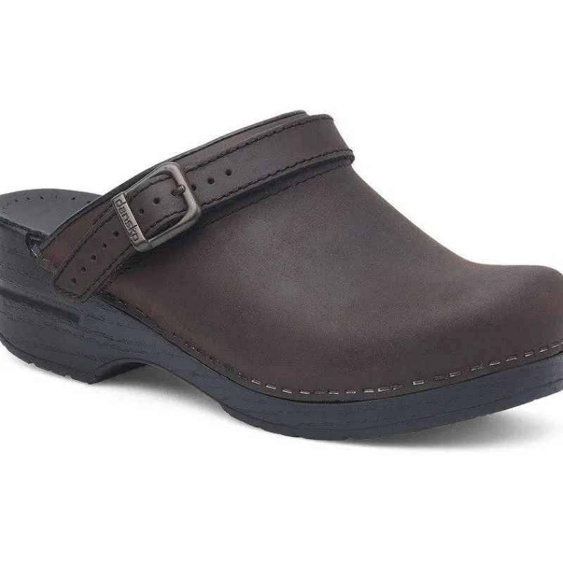 Dansko Footwear | Clogs*Women's Ingrid Antique Brown Oiled Clog Antique Brown/black