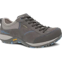 Dansko Footwear | Non-Slip Healthcare*Women's Paisley Waterproof Grey/Blue Suede Athletic Oxford Grey / Blue