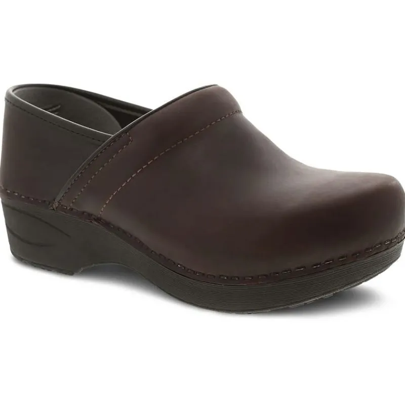 Dansko Footwear | Non-Slip Healthcare*Women's XP 2.0 Waterpoof Pull Up Leather Clog Brown