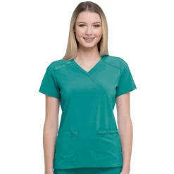 Dickies EDS Essentials Scrub Tops*Women's Mock Wrap Scrub Top
