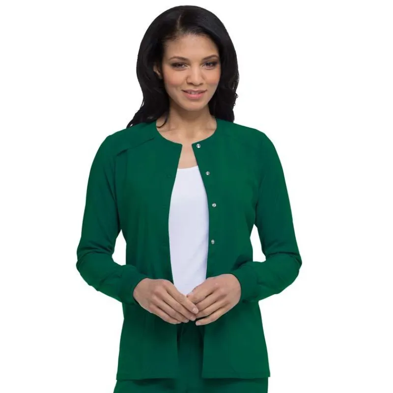 Dickies EDS Essentials Lab Coats & Jackets*Women's Snap Front Warm-Up Scrub Jacket