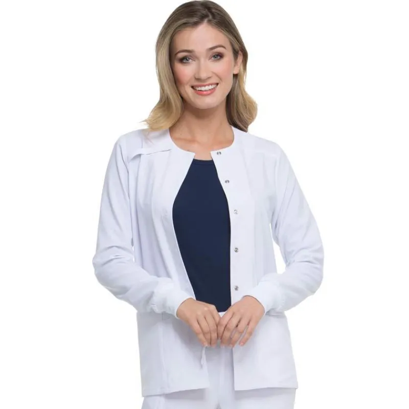 Dickies EDS Essentials Lab Coats & Jackets*Women's Snap Front Warm-Up Scrub Jacket