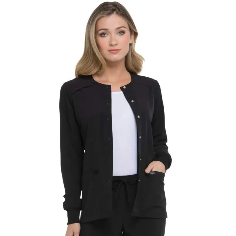 Dickies EDS Essentials Lab Coats & Jackets*Women's Snap Front Warm-Up Scrub Jacket