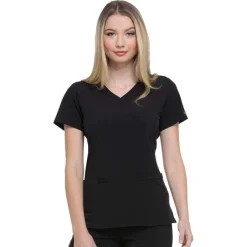 Dickies EDS Essentials Scrub Tops*Women's Mock Wrap Scrub Top