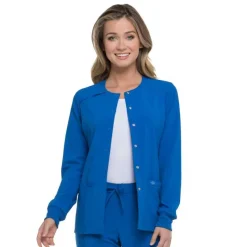 Dickies EDS Essentials Lab Coats & Jackets*Women's Snap Front Warm-Up Scrub Jacket