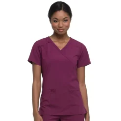 Dickies EDS Essentials Scrub Tops*Women's Mock Wrap Scrub Top