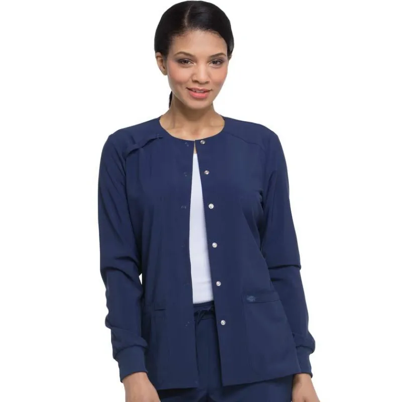 Dickies EDS Essentials Lab Coats & Jackets*Women's Snap Front Warm-Up Scrub Jacket