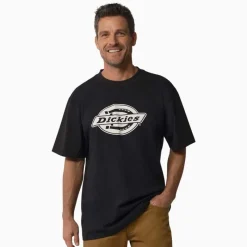 Dickies T-Shirts*Men's Heavyweight Logo T-Shirt Black