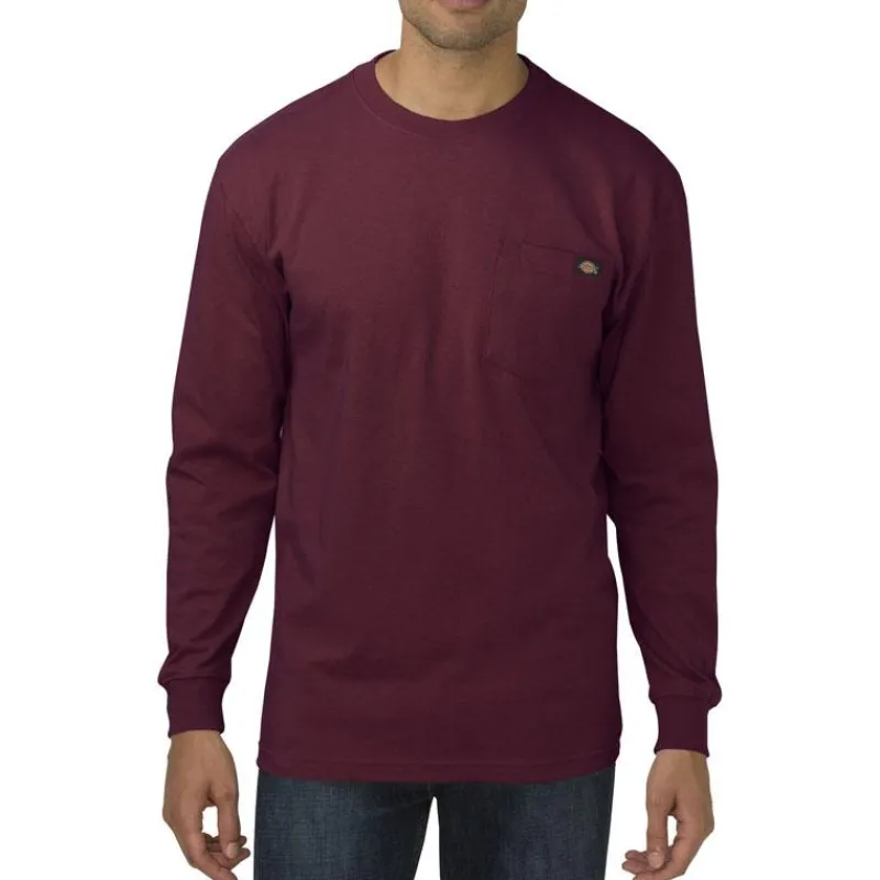 Dickies T-Shirts*Men's Long Sleeve Heavyweight Crew Neck T-Shirt