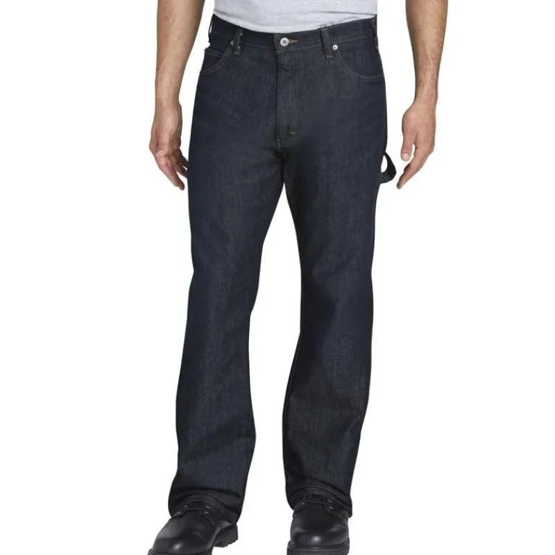 Dickies Jeans*Men's Tough Max Denim Carpenter Jean Stone Washed Indigo Blue