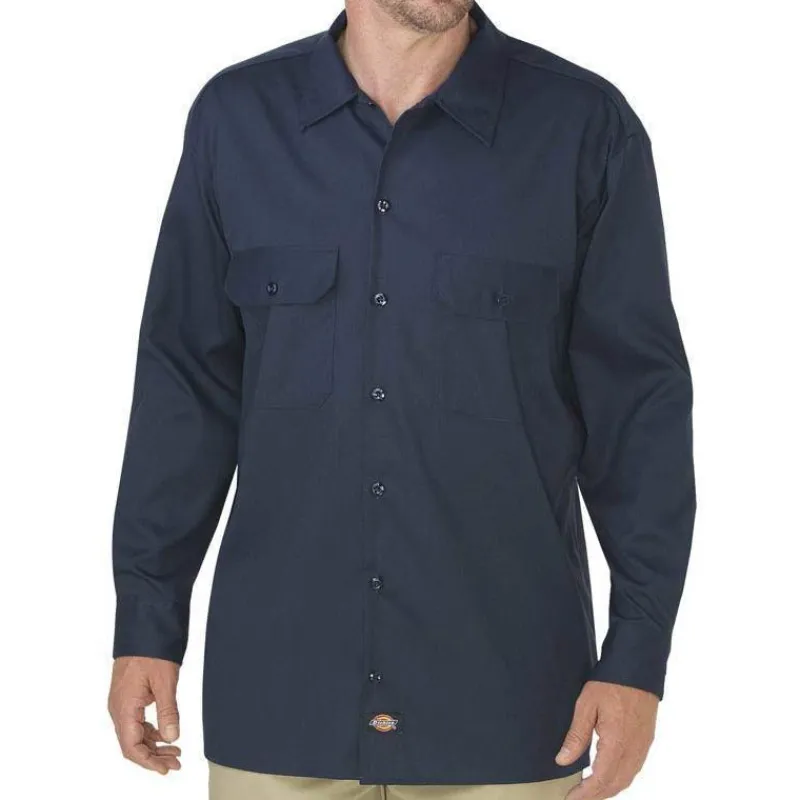 Dickies Work Shirts*Men's WL675 Long Sleeve Flex Work Shirt