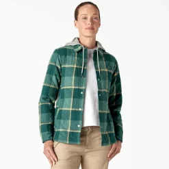 Dickies Jackets | Outerwear*Women's Flannel Hooded Shirt Jacket