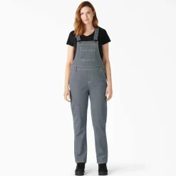 Dickies Bib Overalls | Outerwear*Women's FLEX Hickory Stripe Boyfriend Fit Bib Overall Stonewash Hickory Stripe